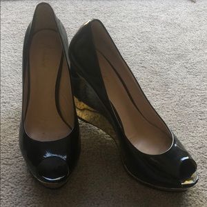 Marciano black and gold wedge